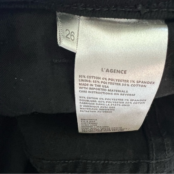 L’AGENCE Skinny Maigre High Rise Crop Jeans Size 26 - Picture 11 of 14
